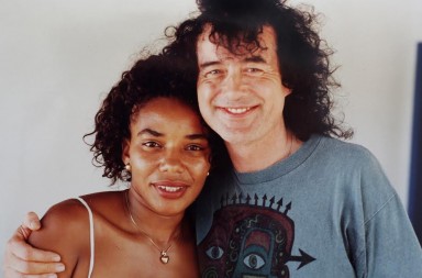 Margareth Menezes e Jimmy Page. Fotografia de Márcio Lima